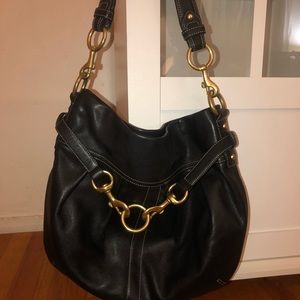 Coach Black Gold Buckle handbag